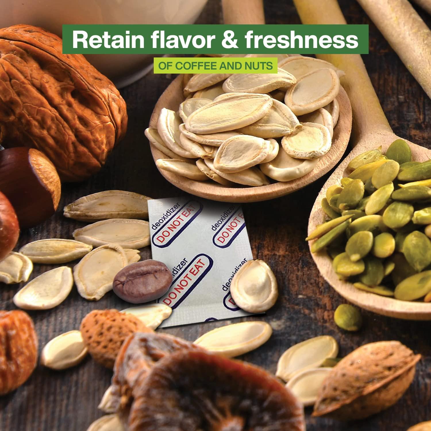 BRENSTEN 3000cc Oxygen Absorbers (Individually Sealed - Total 20 Count) for Food Storage, Food Grade Oxygen Absorbers Packets with Oxygen Indicator for Long Term Storage and Preservation (3000CC(20-Pack))