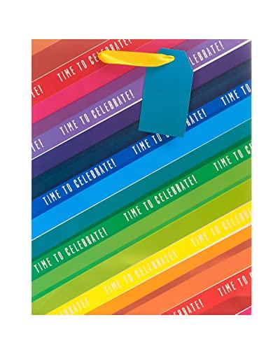 UK Greetings UK Greetings Multipack Of 6 Large Gift Bags With Tags For Any Occasion - Rainbow Design