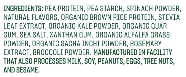 Vega Vega Protein and Greens Protein Powder, Vanilla - 20g Plant Based Protein Plus Veggies, Vegan, Non GMO, Pea Protein for Women and Men, 1.2 lbs (Packaging May Vary)