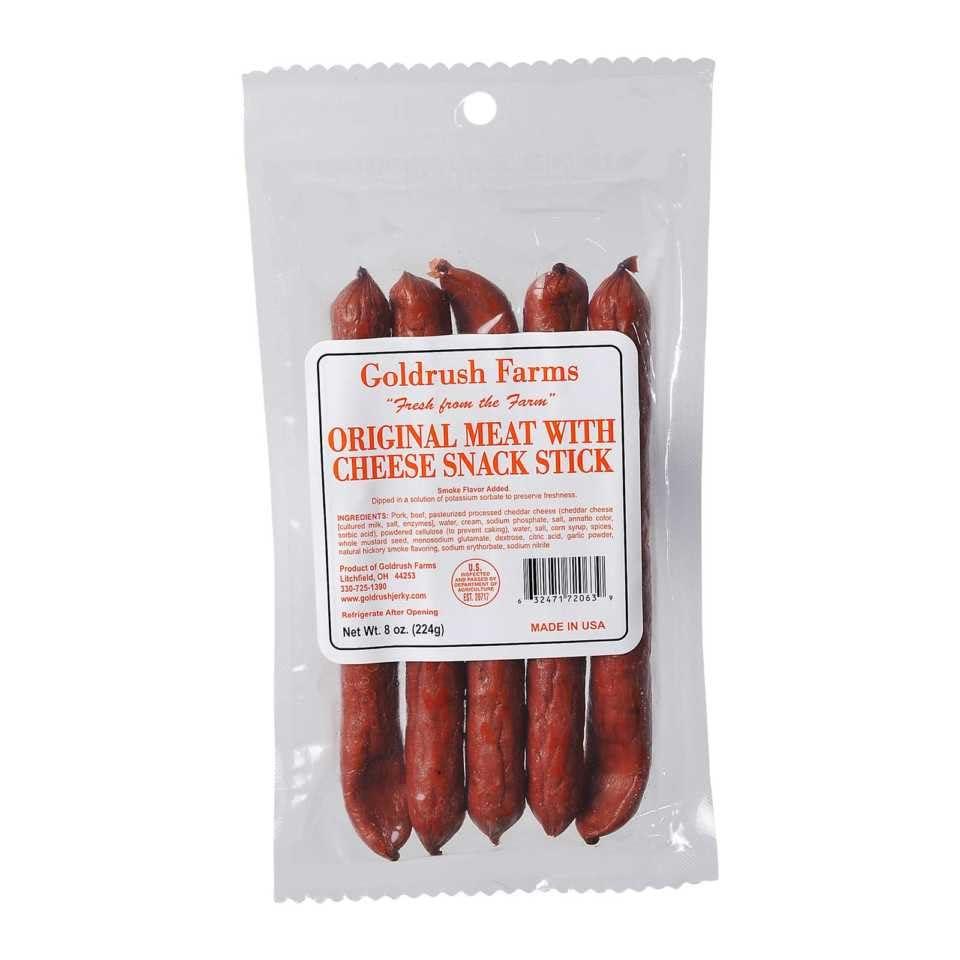 Gold Rush Farms Gold Rush Farms Fresh From the Farm Original Meat Snack Sticks (Meat w/Cheese), 8 oz.