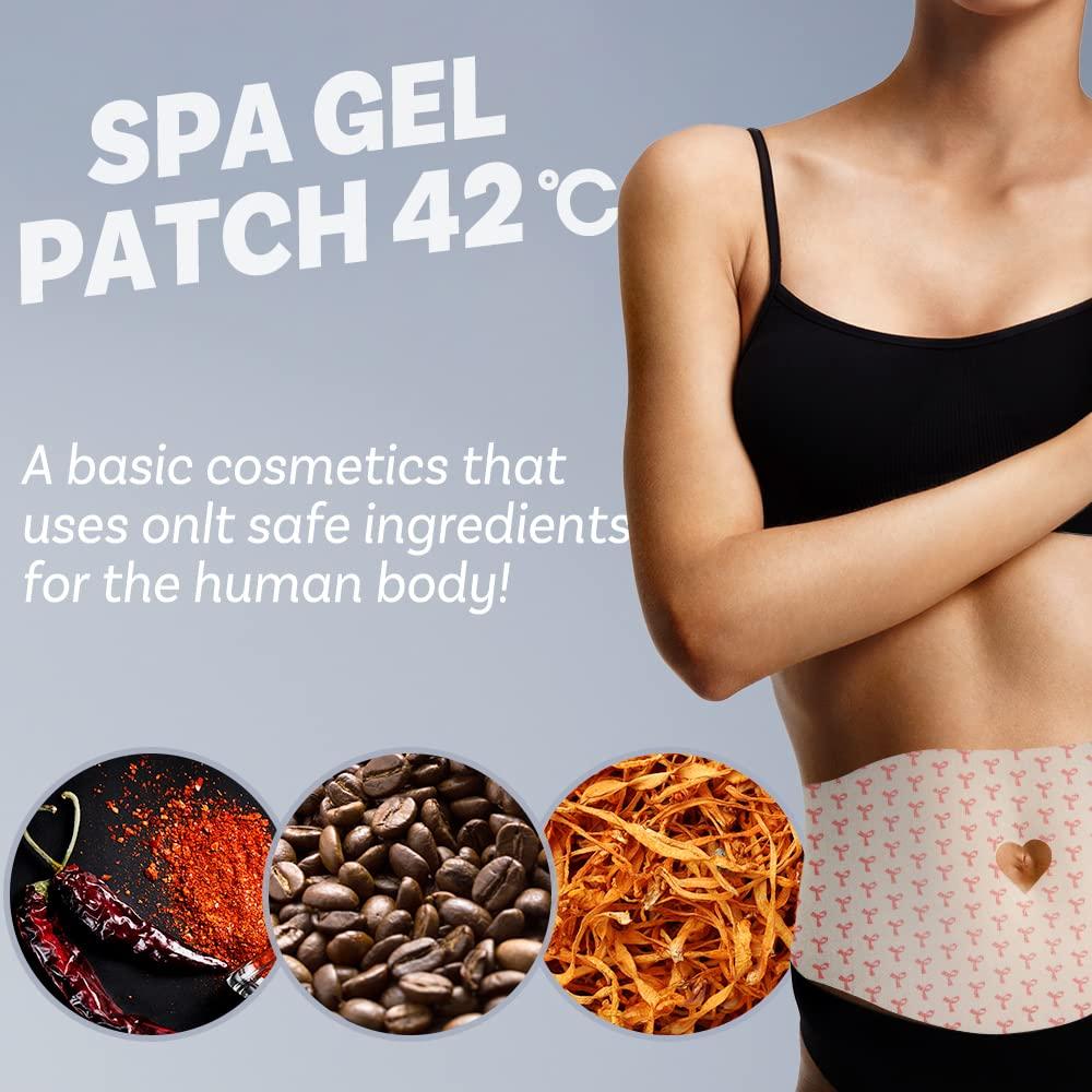 Spa Gelpatch 42C Spa Gelpatch 42C Body Applicator Tummy Sculpting Wrap for Women & Men Capsaicin All Natural Ingredients Easy to Use Fast Heating Thin Sticker (Corset Patch (Pack of 5)) Ver.37
