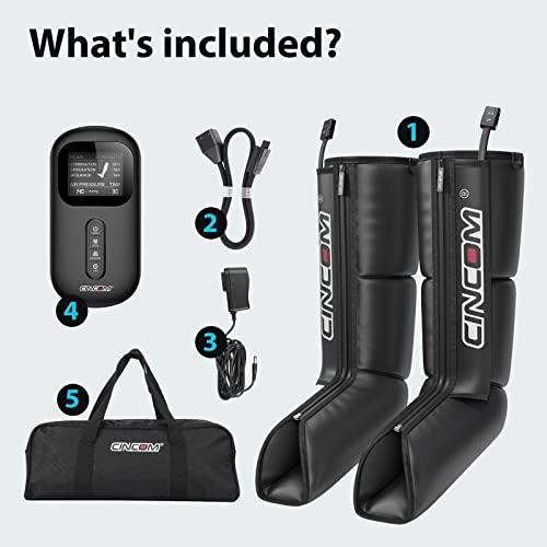 CINCOM CINCOM Leg Massager for Circulation and Pain Relief, Air Compression Boots Helpful for Relaxation, Swelling and Edema Gifts for Mom and Dad Athletes Recovery - FSA HSA Eligible