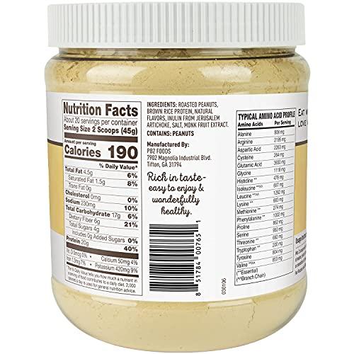 PB2 PB2 Performance Peanut Protein Powder with Madagascar Vanilla [2 lb/32 oz Jar] 20g of Vegan Plant Based Protein Powder, Non GMO, Gluten Free, Non Dairy