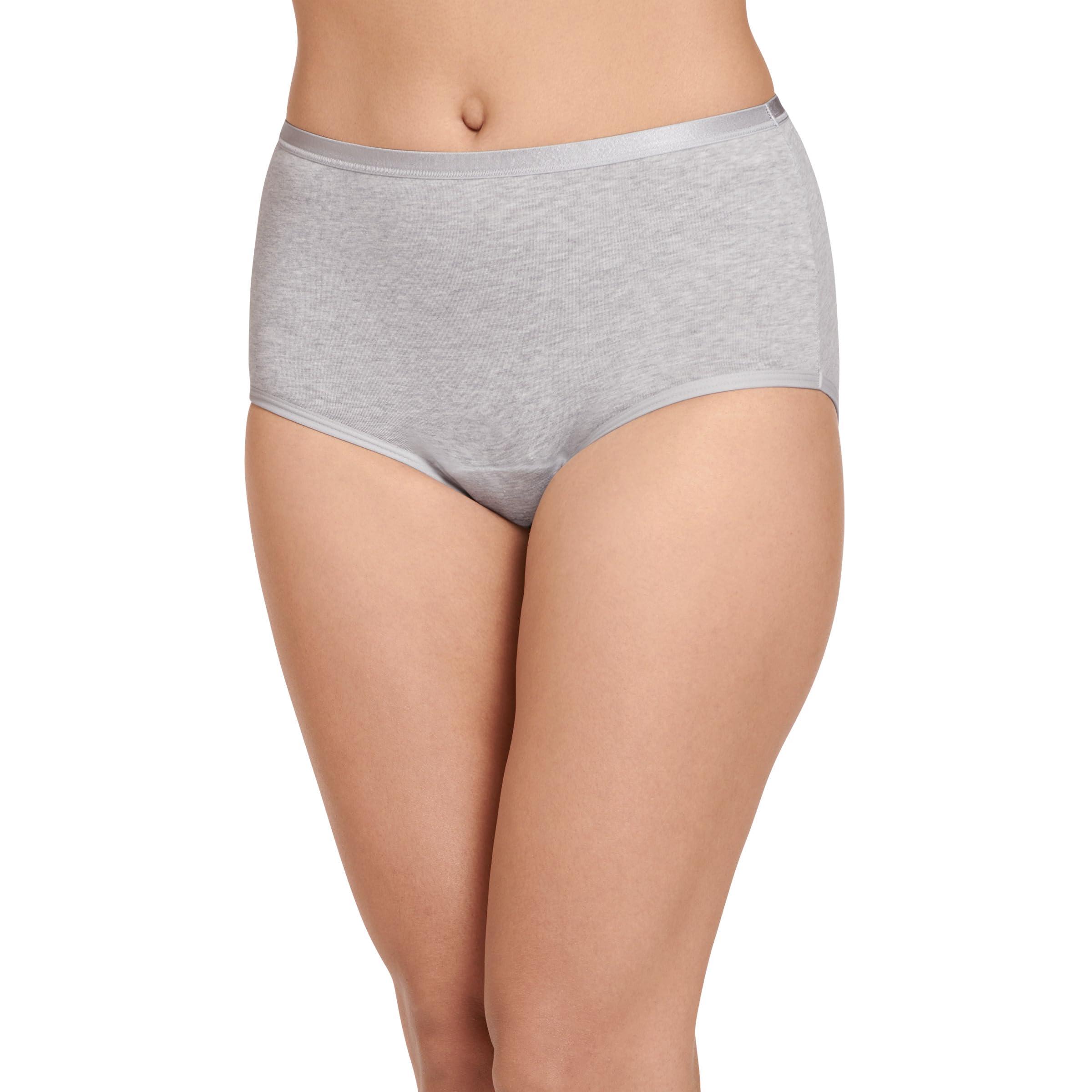 Jockey Jockey Women\'s Underwear Worry Free Cotton Stretch Heavy Absorbency Brief, Grey Heather, S
