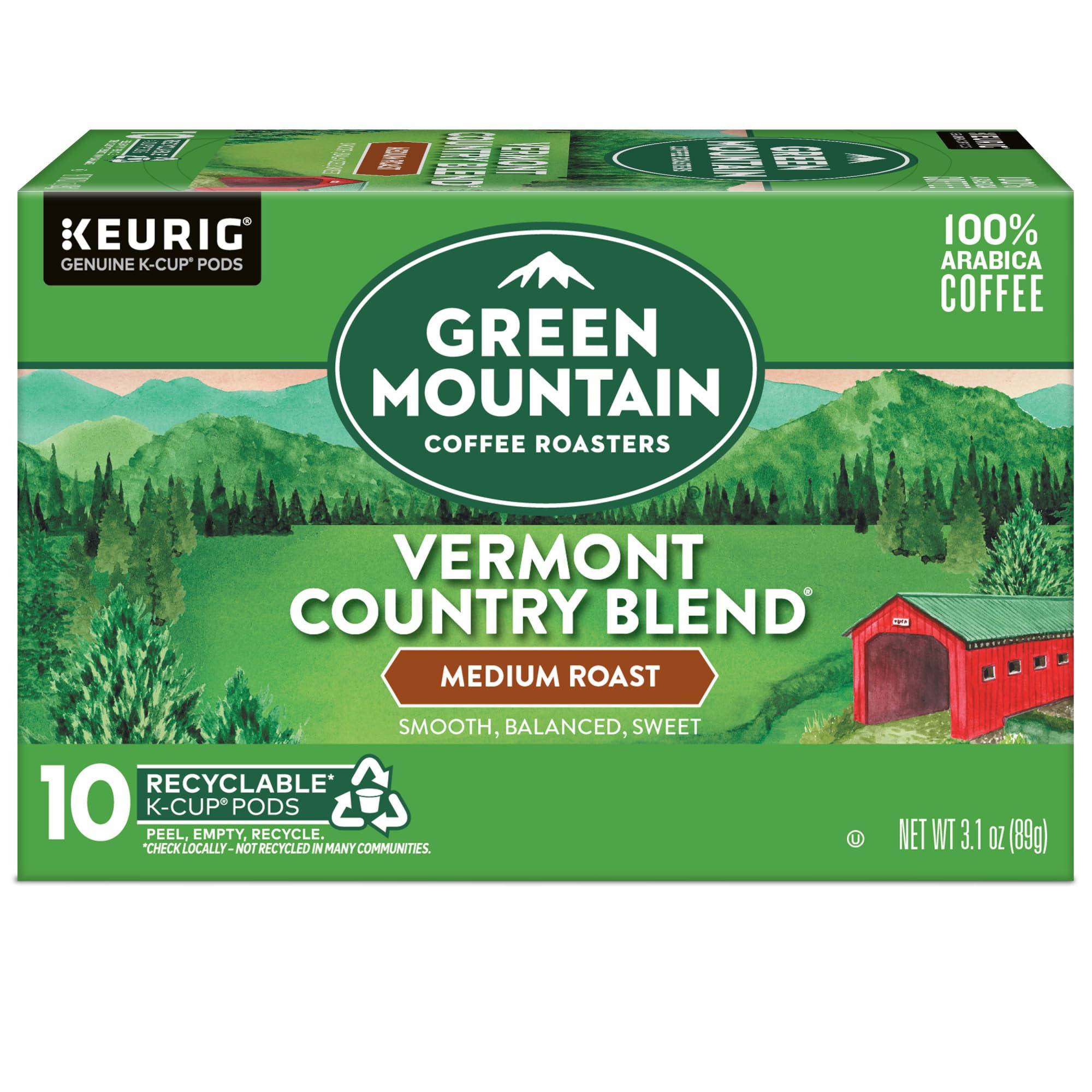 Green Mountain Coffee Roasters Green Mountain Coffee Roasters Vermont Country Blend Keurig Single-Serve K-Cup Pods, Medium Roast Coffee, 60 Count (6 Packs of 10)