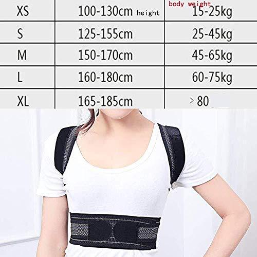 Wyyggnb Wyyggnb Back Posture Corrector, Adult Kyphosis Correction Belt Children Students Adolescents Male and Female Hunchback Correction Thin Section (Color : Black, Size : S)