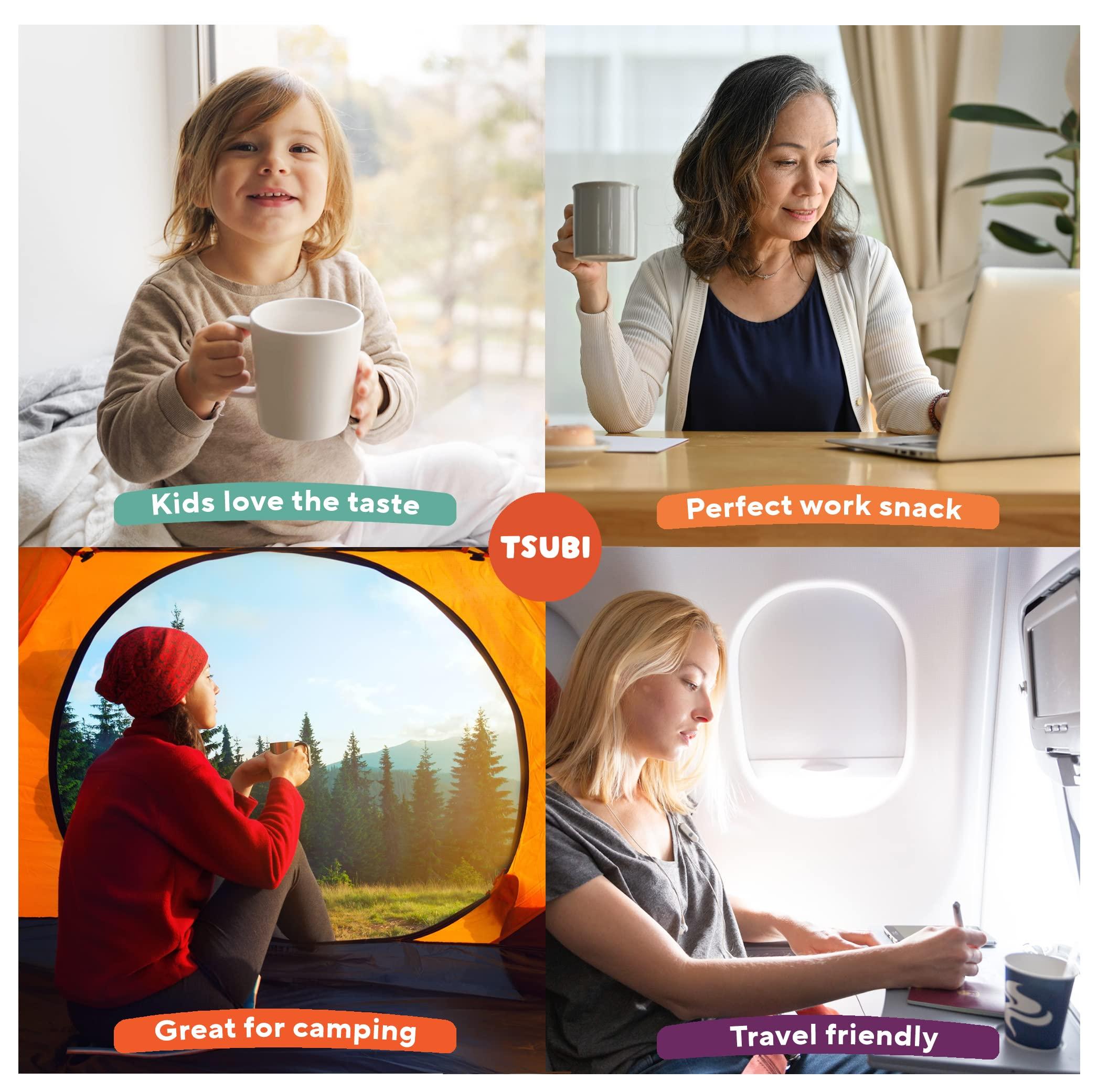 Tsubi Soup Tsubi Soup Freeze-Dried Japanese Miso Soup Packets - Instant, Vegan, Easy Mix, Gluten & MSG-Free, Flavorful - Ready in Seconds - Authentic Taste of Japan - Yellow Miso (Eggplant & Ginger) - 12 Packs