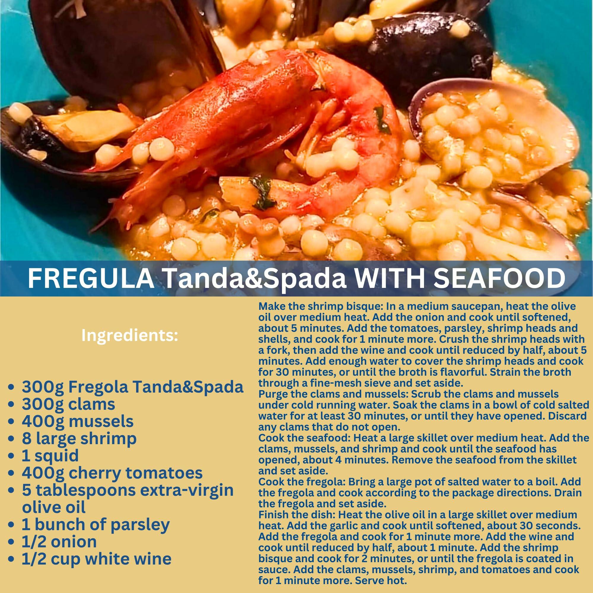 Badde Alba Sardinian Fregula Pasta Imported from Italy - Bronze Cut Fregola Pasta from Sardinia - Fregola Sarda Pasta Tostata Grossa - Toasted Coarse Grained - Made in Italy (17.6 oz | 500g) Badde Alba