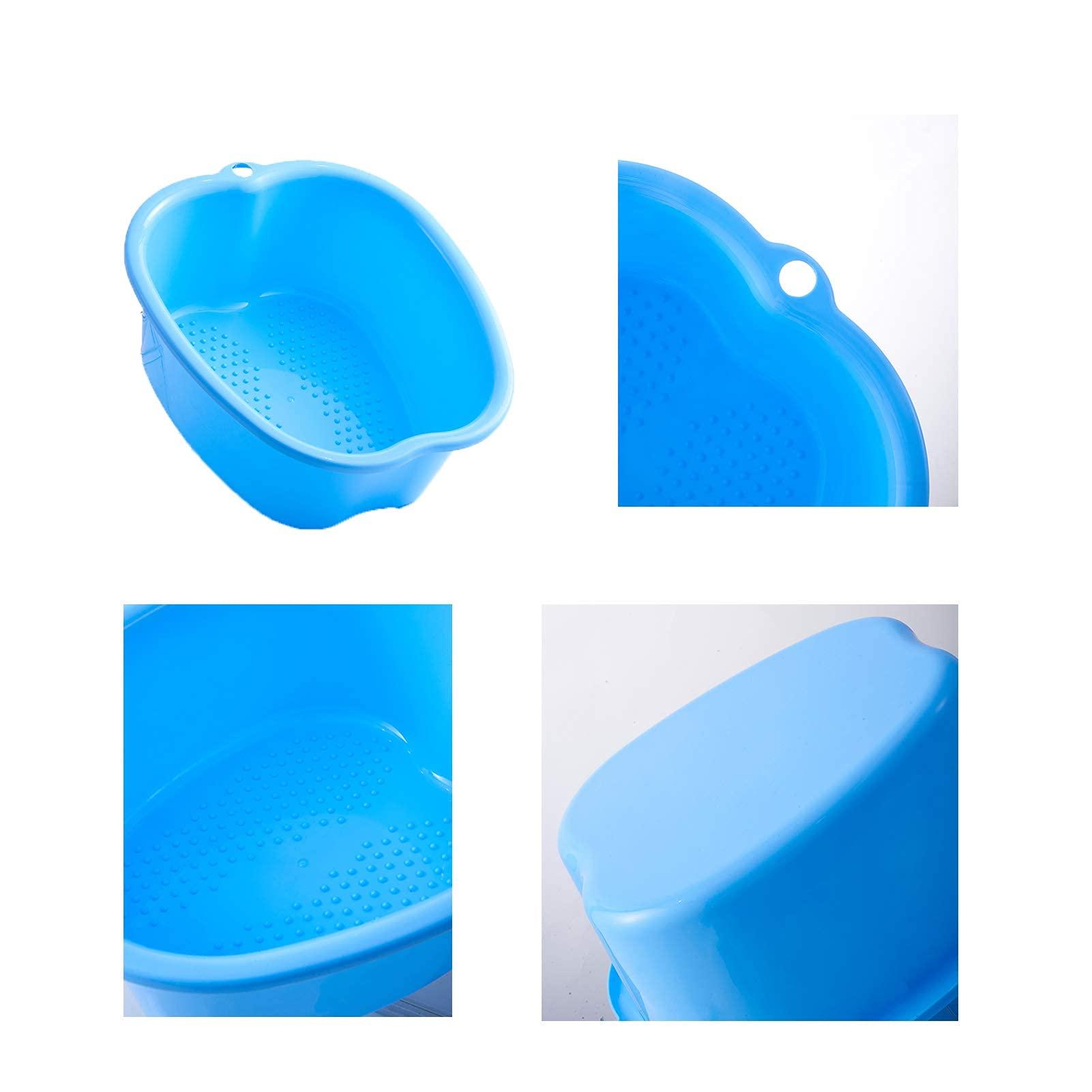 AXLOFO AXLOFO Foot Soaking Bath Basin, Large Plastic Foot Soaking Tub, Foot Massage Foot Bath Bucket, Great for Getting The Dead/Old Skin Off Your Feet (bluebasin)