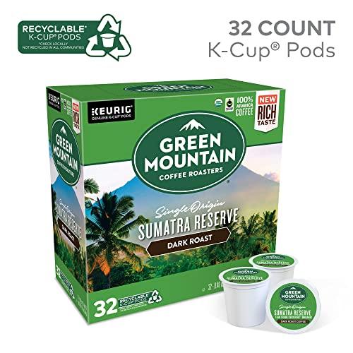 Green Mountain Coffee Roasters Green Mountain Coffee Roasters Sumatra Reserve Coffee, Keurig Single-Serve K-Cup pods, Dark Roast, 32 Count