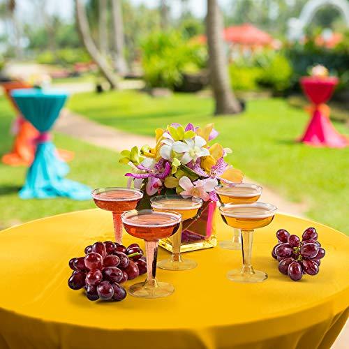 Oasis Creations Oasis Creations Plastic Champagne Glasses Set (50 Count) 4.5 Ounce - Stem Cups 2 Pieces - Ideal for Birthday Party, Wedding Reception and More