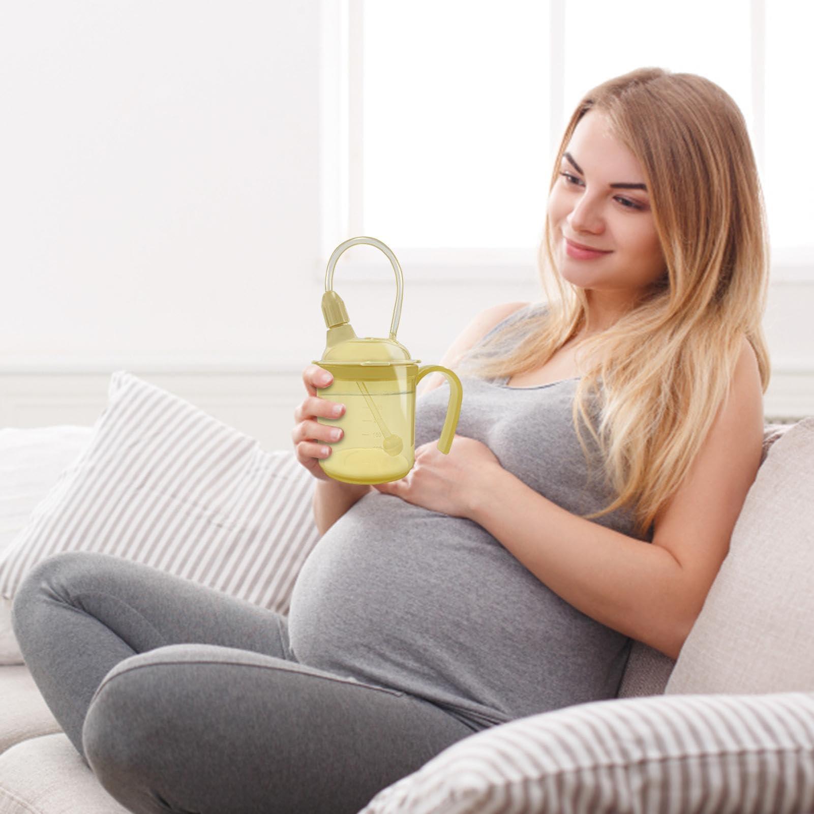 GEDOX GEDOX Adult Sippy Cups - Leak Proof Adult Cup | 300ml Spill Proof Drinking Cup | Lightweight Elderly Sippy Cup | No More Spills Cups For Adults | Hot Cold Beverages For Adult Training Cup, Creamy