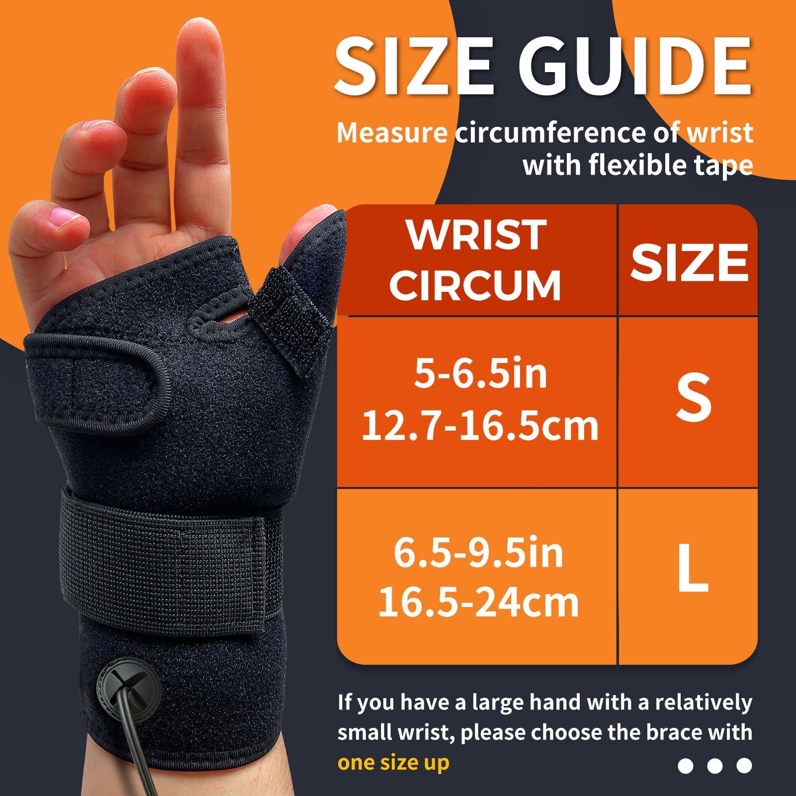 ELEKHEAL ELEKHEAL Electric Thumb & Wrist Heating Pad for Hand Arthritis with 3 Heat & 5 Timer Settings, Heated Wrist Wrap for Carpal Tunnel Syndromes, Tendonitis, Hand Pain Relief - Left/Right Hand (S/M)