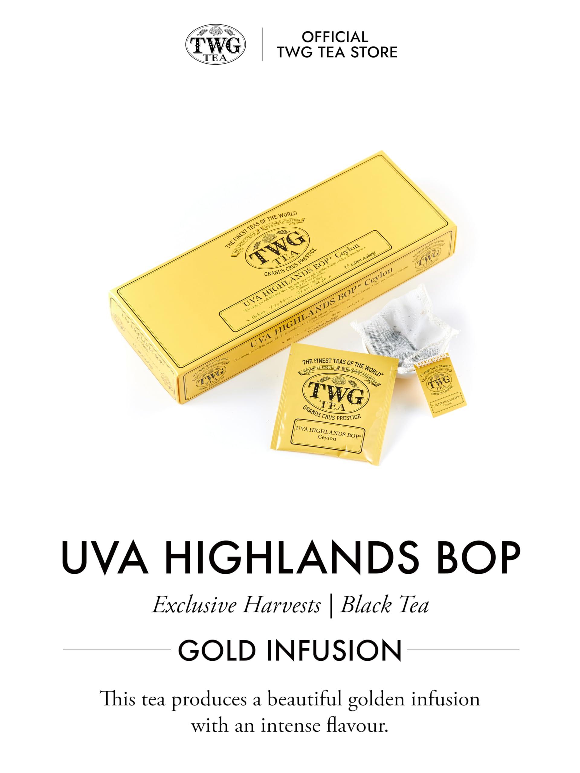 TWG Tea TWG Tea | UVA Highlands BOP | Black Tea | Golden Infusion | 15 Hand Sewn Cotton Tea Bags | Gift Set
