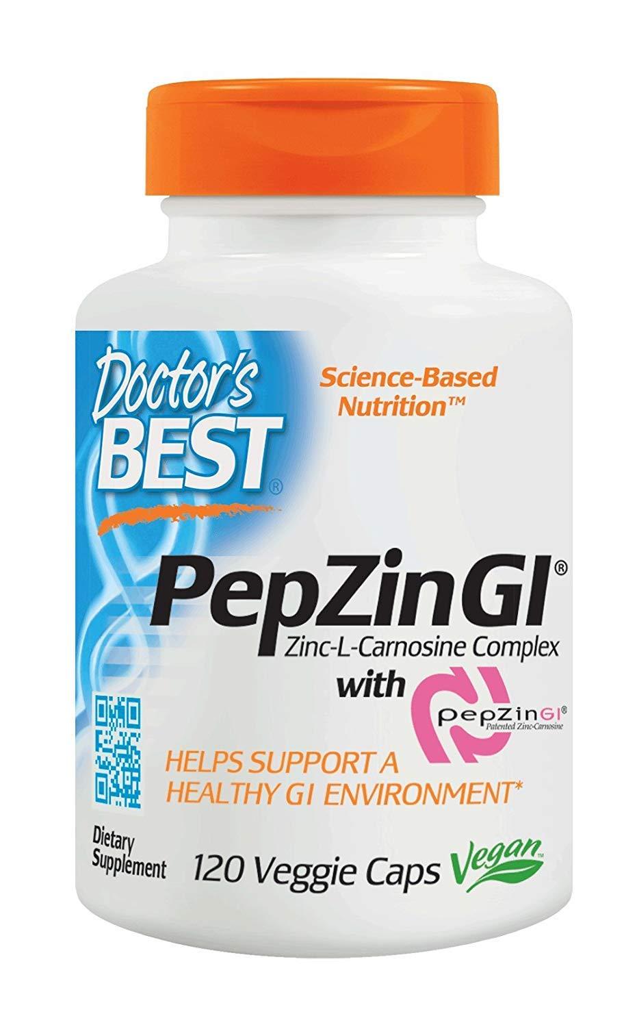 Doctor's Best Doctor'S Best Zinc Carnosine Complex With Pepzin Gi Veggie Caps, 120 Count