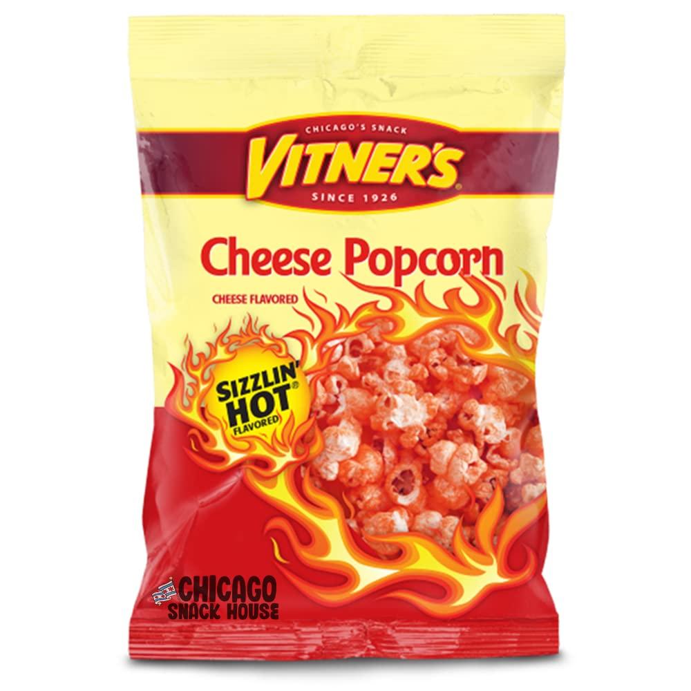 Vitner's Vitner's Sizzlin' Hot Cheese Popcorn - Chicago Snack House - 4 oz. Bags (4)