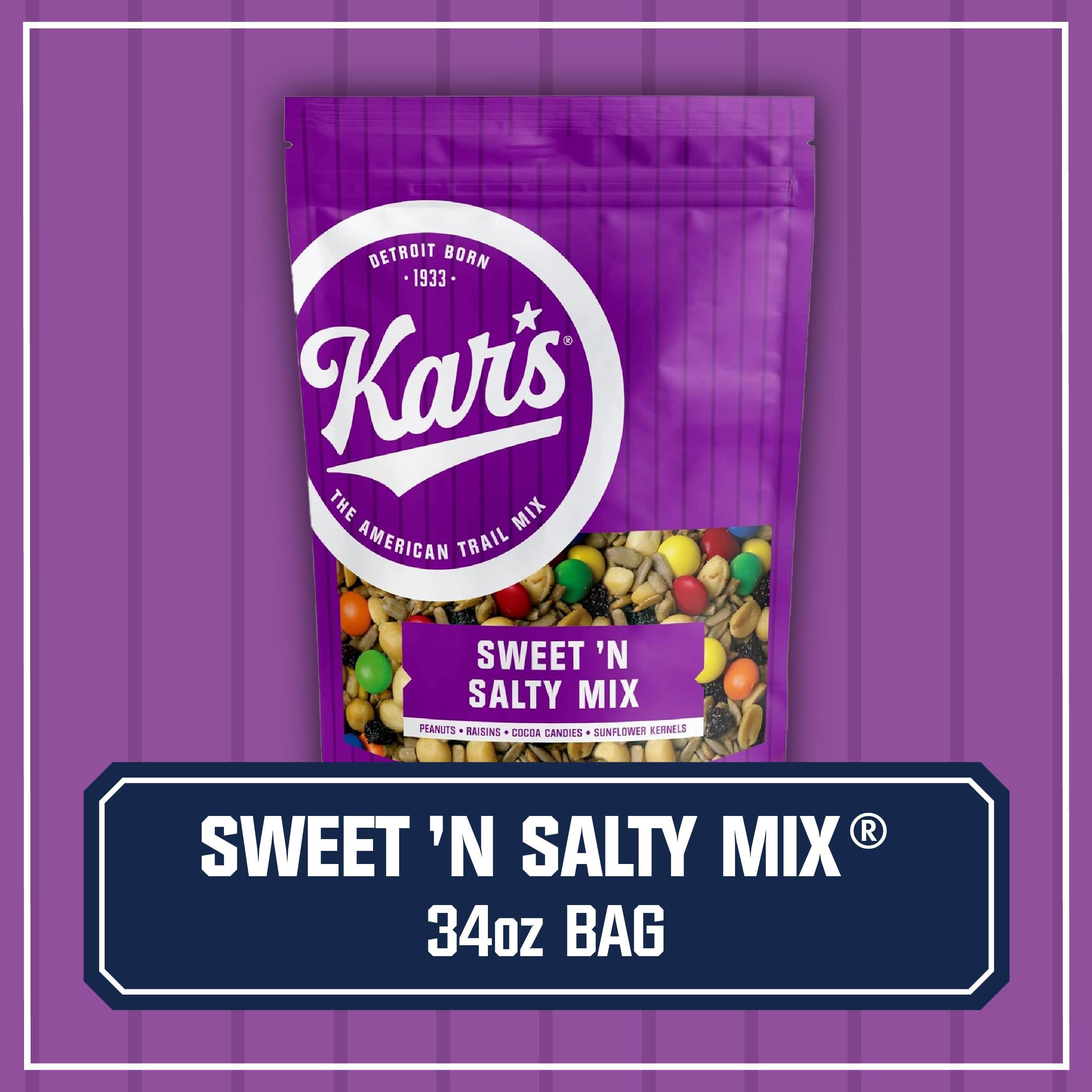Kar's Kars Nuts Sweet N Salty Trail Mix 34 oz Resealable Bag, Pack of 1 Easy and Quick Snacks for Adults and Kids