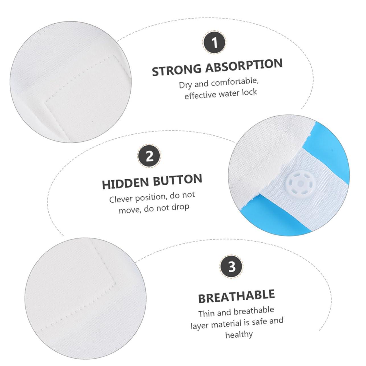 Operitacx Operitacx 3pcs Menstrual Cloth Napkin Organic Pads for Women Reusable Period Pads Reusable Cloth Pads Pads Panty Pads Girl Child White with Wings Cotton Paper Napkin