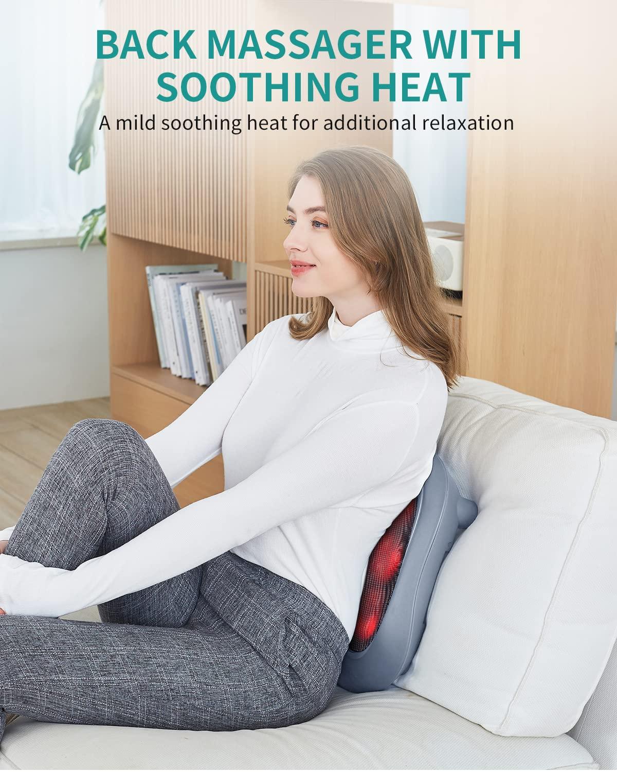 Nekteck Nekteck Foot Massager with Heat, Shiatsu Heated Electric Kneading Foot Massager Machine for Plantar Fasciitis, Built-in Infrared Heat Function and Power Cord(Gray)