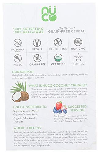 NUCO NUCO Certified ORGANIC Grain and Gluten Free Coconut Crunch Cereal, 1 Box, 10.58 OZ