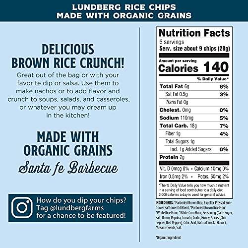 Lundberg Lundberg Rice Chips Santa Fe Barbecue, 6 Oz, Packaging may vary