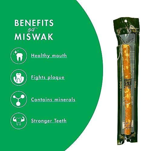 AL-TAQWA AL-TAQWA Miswak Stick |Miswak Toothbrush, Pack of 12, Natural Toothbrush, Chewable (Meswak)|Siwak Oral Hygiene, Teeth Whitening, Control Bad Breath | Eco-Friendly, Biodegradable, Nitric Oxide