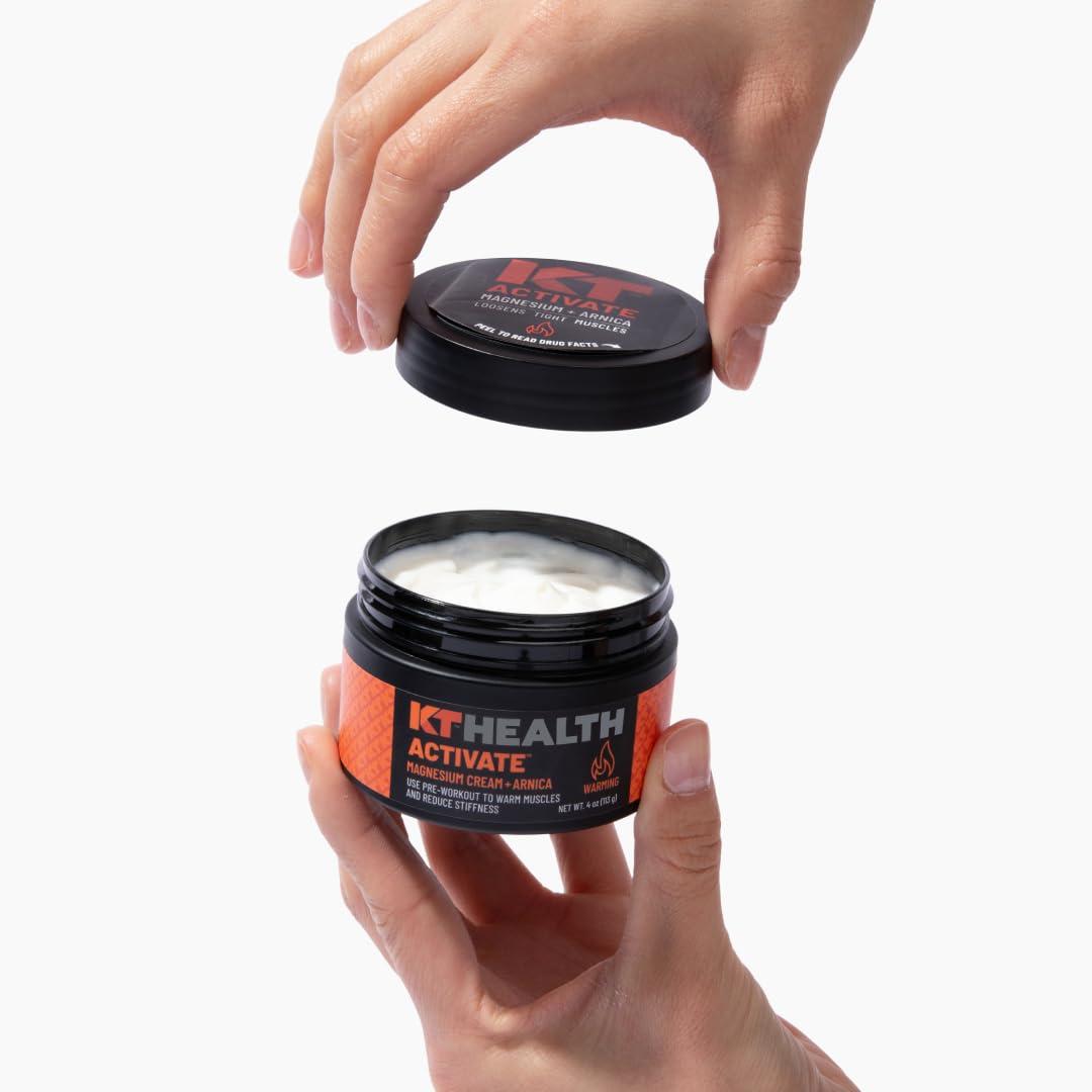 KT Tape KT Health, Magnesium Cream, Activate - Warms & Loosens Tight Muscles - Use Pre-Workout to Reduce Stiffness