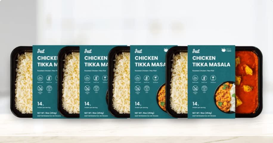 Quicklly Ready To Eat Indian Meal Special - Chicken Tikka Masala with Rice Pilaf (Pack of 4)