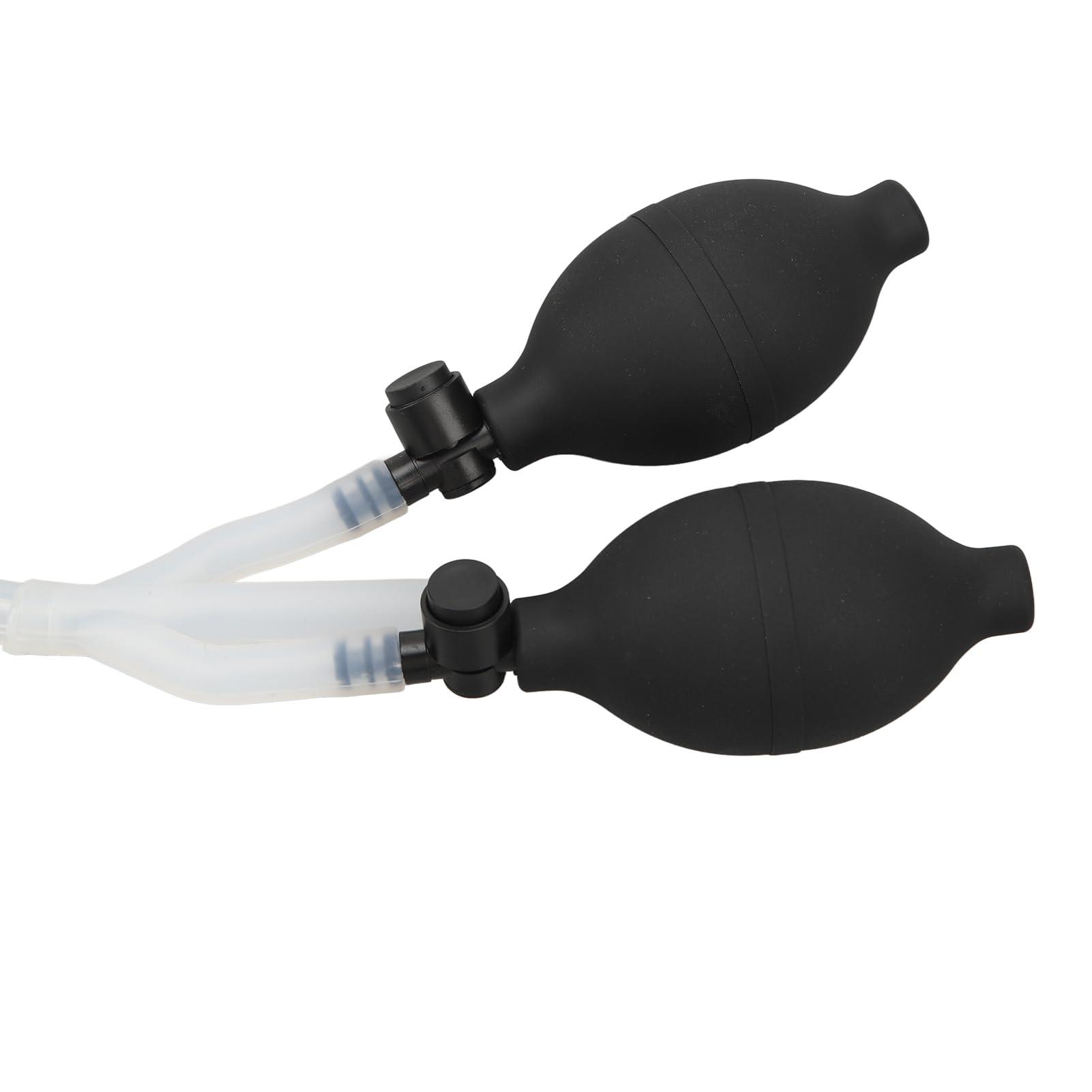 Jauarta Jauarta Silicone Enema Douche Bulb Dual Side Openings Elastic Inflatable Double Bulb Flushing System for Health Care