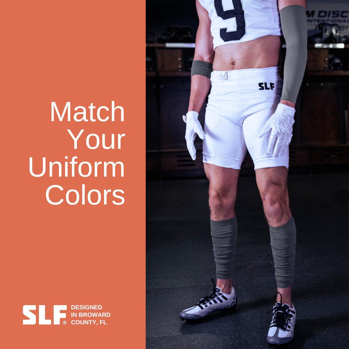 SLEEFS SLEEFS Calf Compression Leg Sleeves - Football Leg Sleeves for Youth Athletes - Shin Splint Support (Gray)