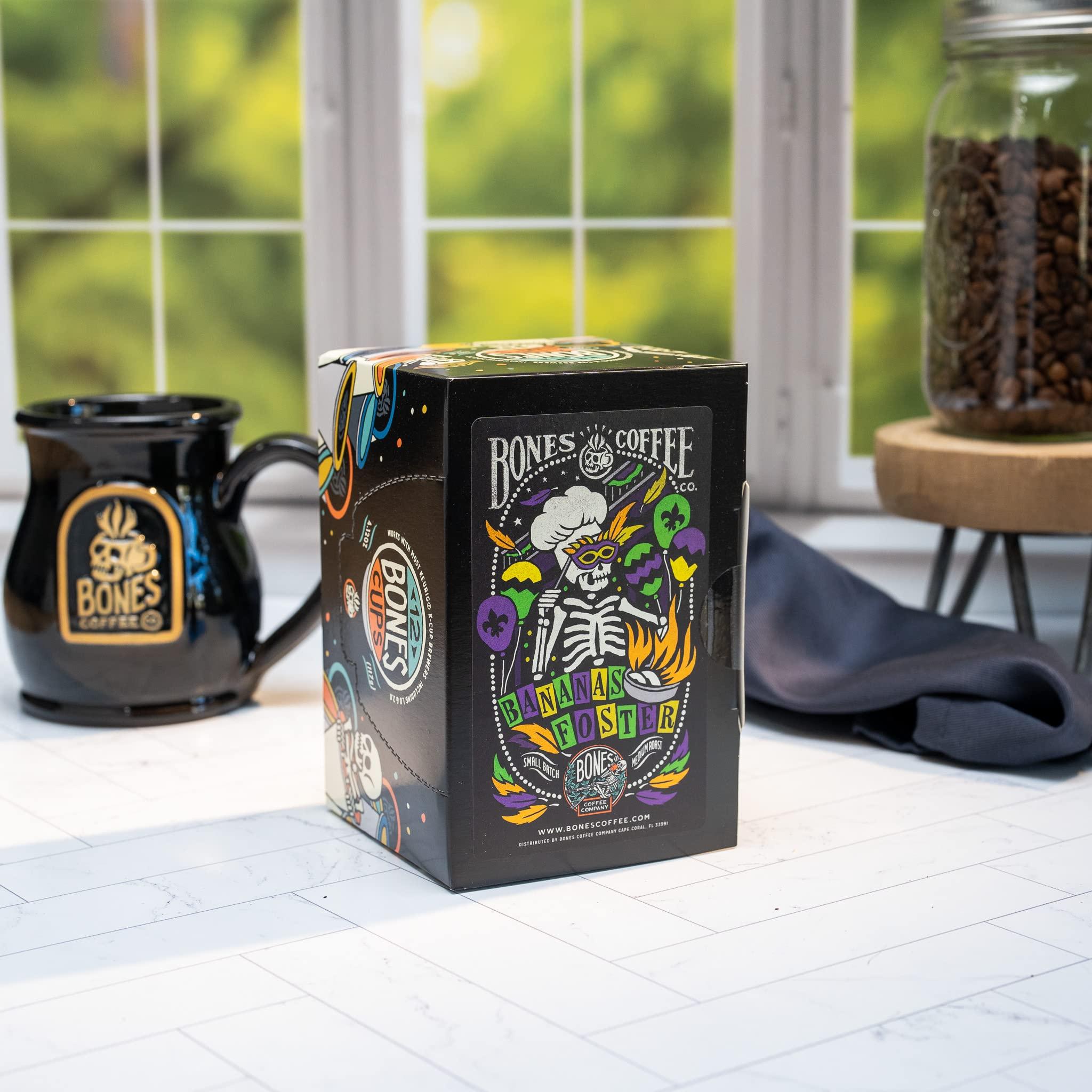 Bones Coffee Company Bones Coffee Company Highland Grog and Bananas Foster 12ct Single Serve Coffee Pods Bundle