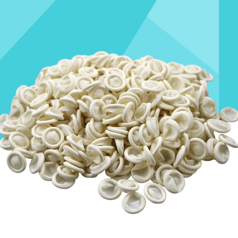 Milisten Milisten Finger Protector fingertip Gloves Rubber Finger Tips hot Glue Finger caps Silicone Finger Sleeve Latex Finger Gloves Finger cots Medium Finger cots Large Thumbnails Cosmetic Man