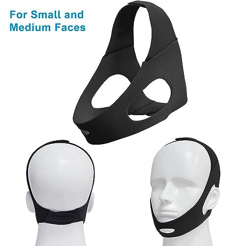 Babyfond Anti Snoring Chin Strap for Men and Women, Comfortable Chin Strap for Cpap Users, Adjustable Stop Snoring Chin Strap Snoring Solution Chin Straps to Keep Mouth Closed While Sleeping (Black)