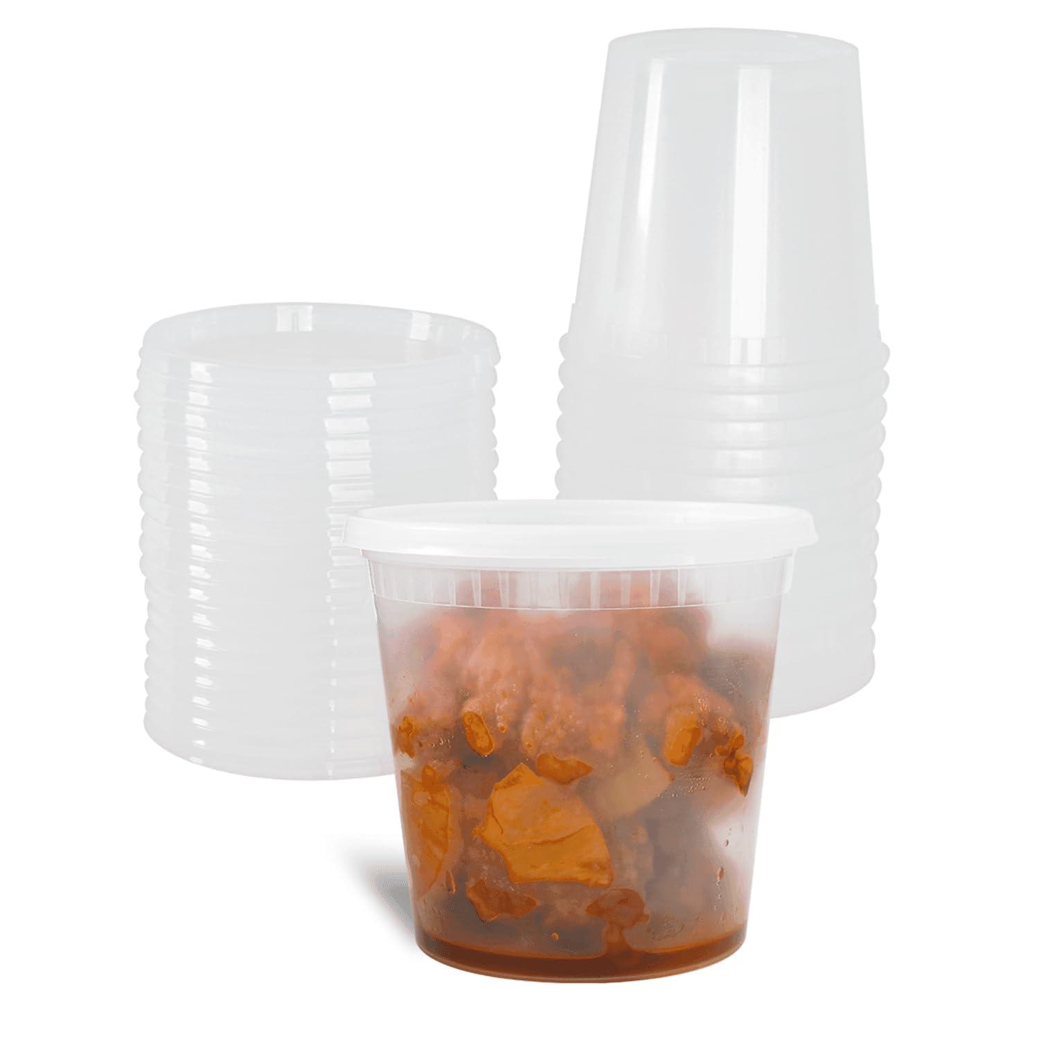 Karat Karat [24oz - 240 ct] Clear PP Injection Molded Round Deli Containers with Lids (FP-IMDC24-PP