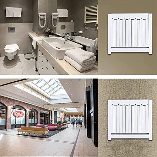 YOODODO YOODODO Wall Mounted Folding Chair, for Entryway Hall Kitchen Bathroom Shower Seats Invisible Fold Up Shower Stool Shower Chair (Color : Log Color, Size : 32 * 26cm)