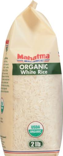 Mahatma Mahatma Organic White Rice, 32-Ounce Bag of Rice, Stovetop or Microwave Rice in 20 Minutes