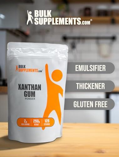 BULKSUPPLEMENTS.COM BulkSupplements.com Xanthan Gum Powder - Xanthan Gum Thickener, Xanthan Gum for Baking - Xanthan Gum Gluten Free, Food Grade, 2g per Serving, 250g (8.8 oz) (Pack of 1)