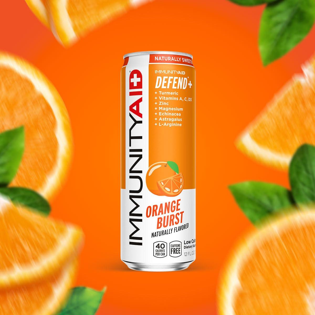 LIFEAID LIFEAID Wellness Blend With Echinacea Zinc Astragalus Vitamin C Only 45 Calories 100 Clean Vegan GlutenFree No Artificial Flavors Sodium or Caffeine cans Can, IMMUNITYAID, 12 Fl Oz