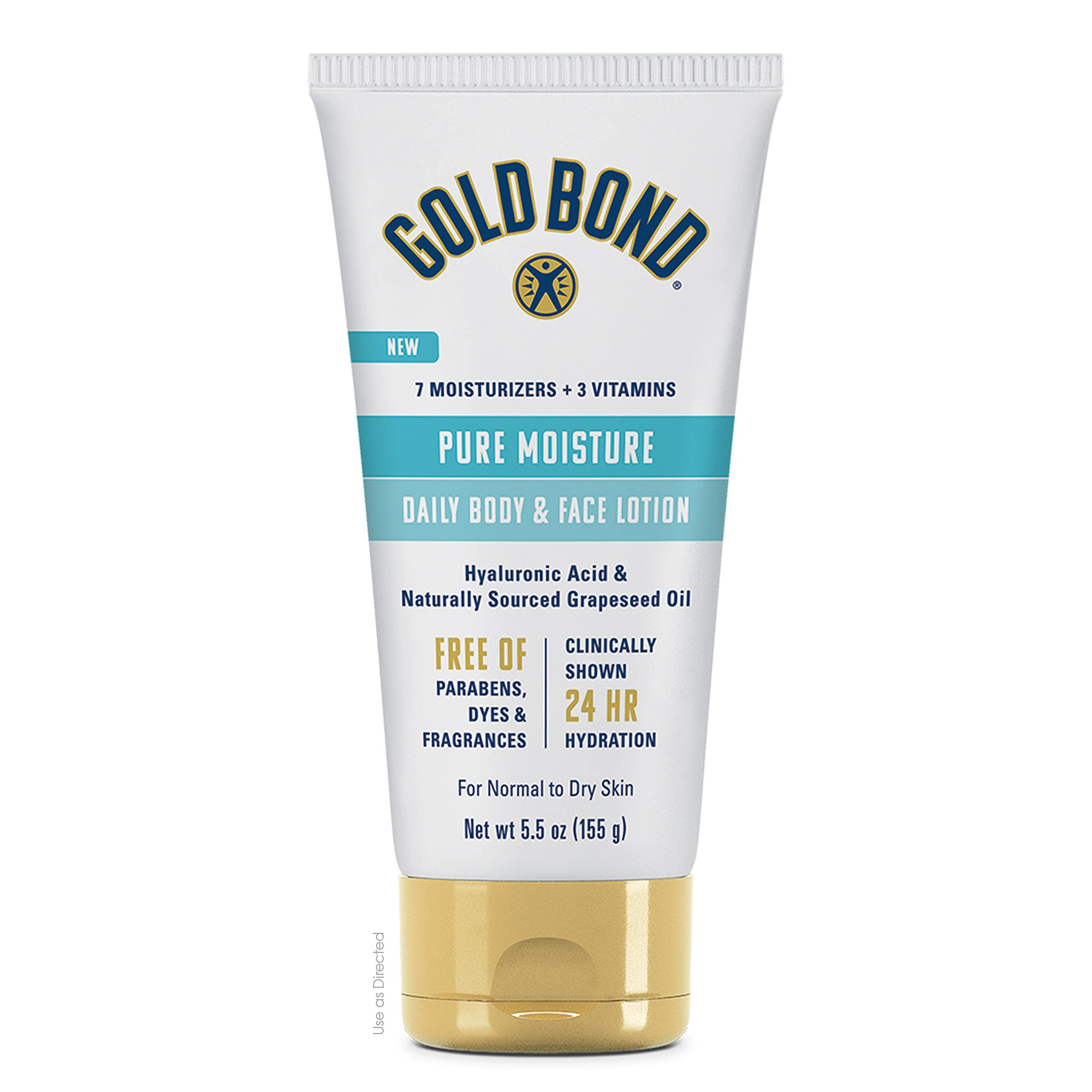Gold Bond Gold Bond Pure Moisture Lotion, 5.5 oz., Ultra-lightweight Daily Body and Face Lotion