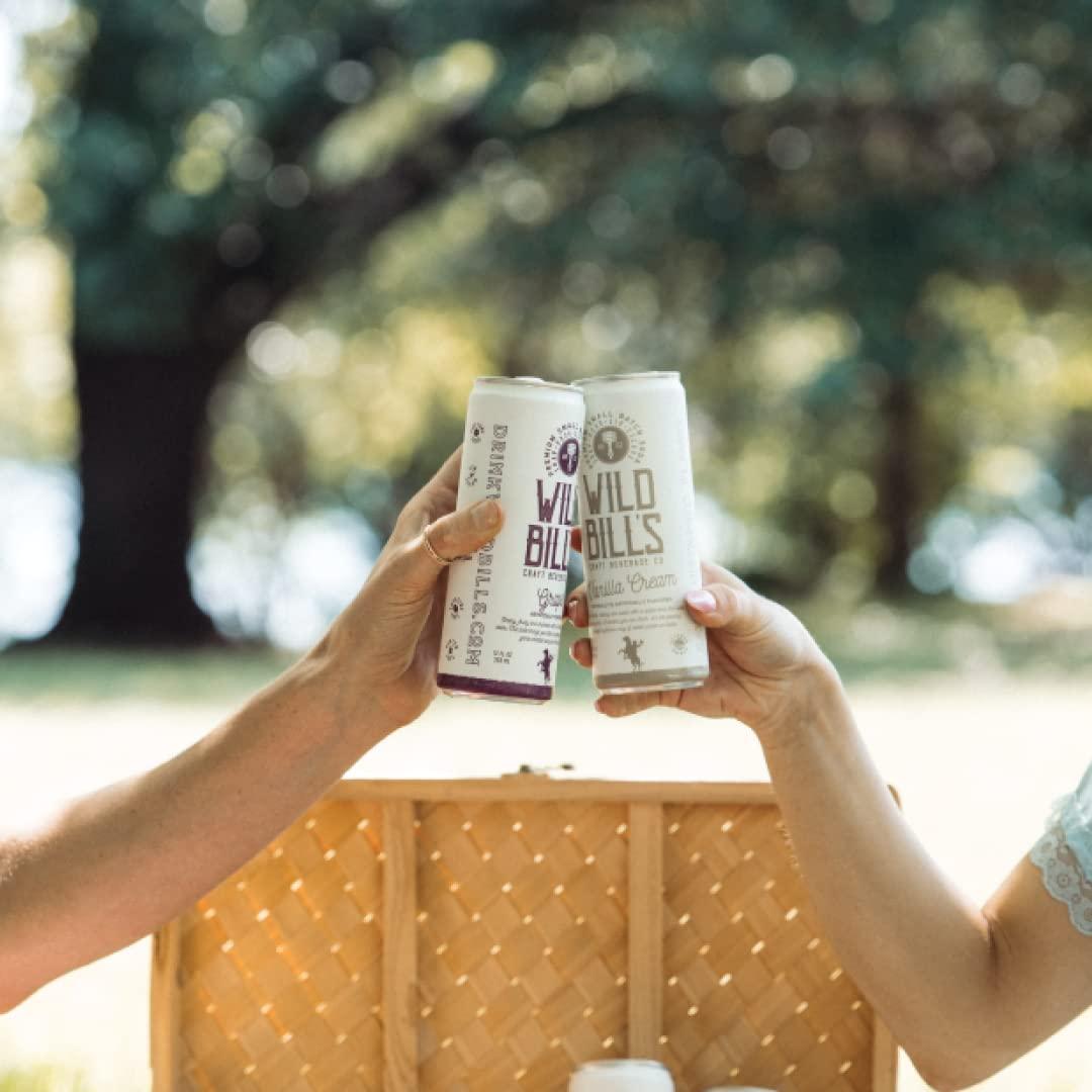 Wild Bill's Wild Bill\'s Vanilla Cream and Ginger Ale Soda Bundle, Classic Craft Soda Pop Soft Drinks, Sodas Made with Pure Cane Sugar, Caffeine Free, NO High Fructose Corn Syrup, Gluten Free, Vegan, 12 Oz 24 Pack