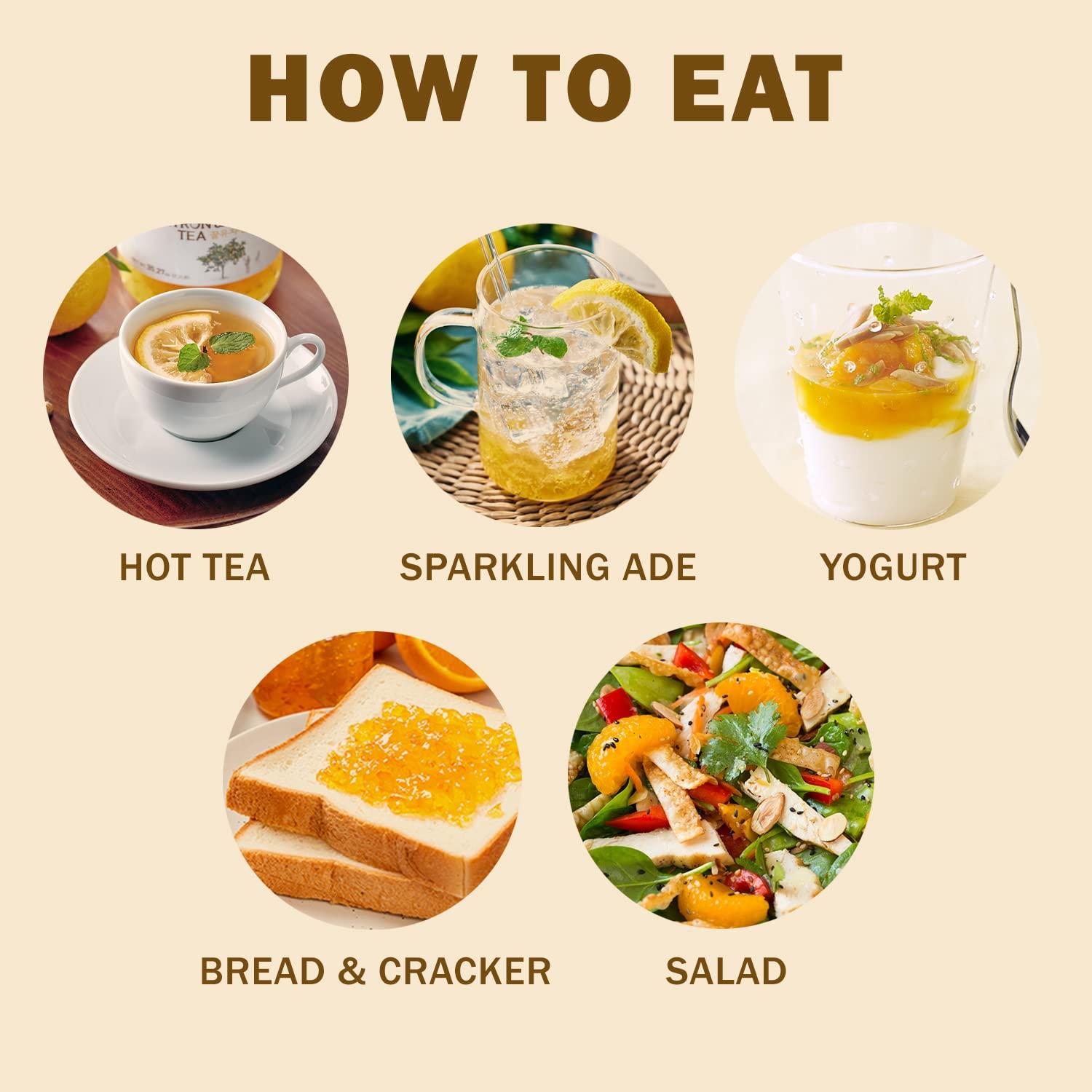 KPANTRY KPANTRY Honey Citron & Ginger Tea - Korean Marmalade with Chemical-free and Fresh Yuzu Citron 35.27 oz 2 Pack - Ginger, and Sundry Honey, Citron Ginger Sauce for Salad, Spread, Jam, Honey Tea, Smoothi