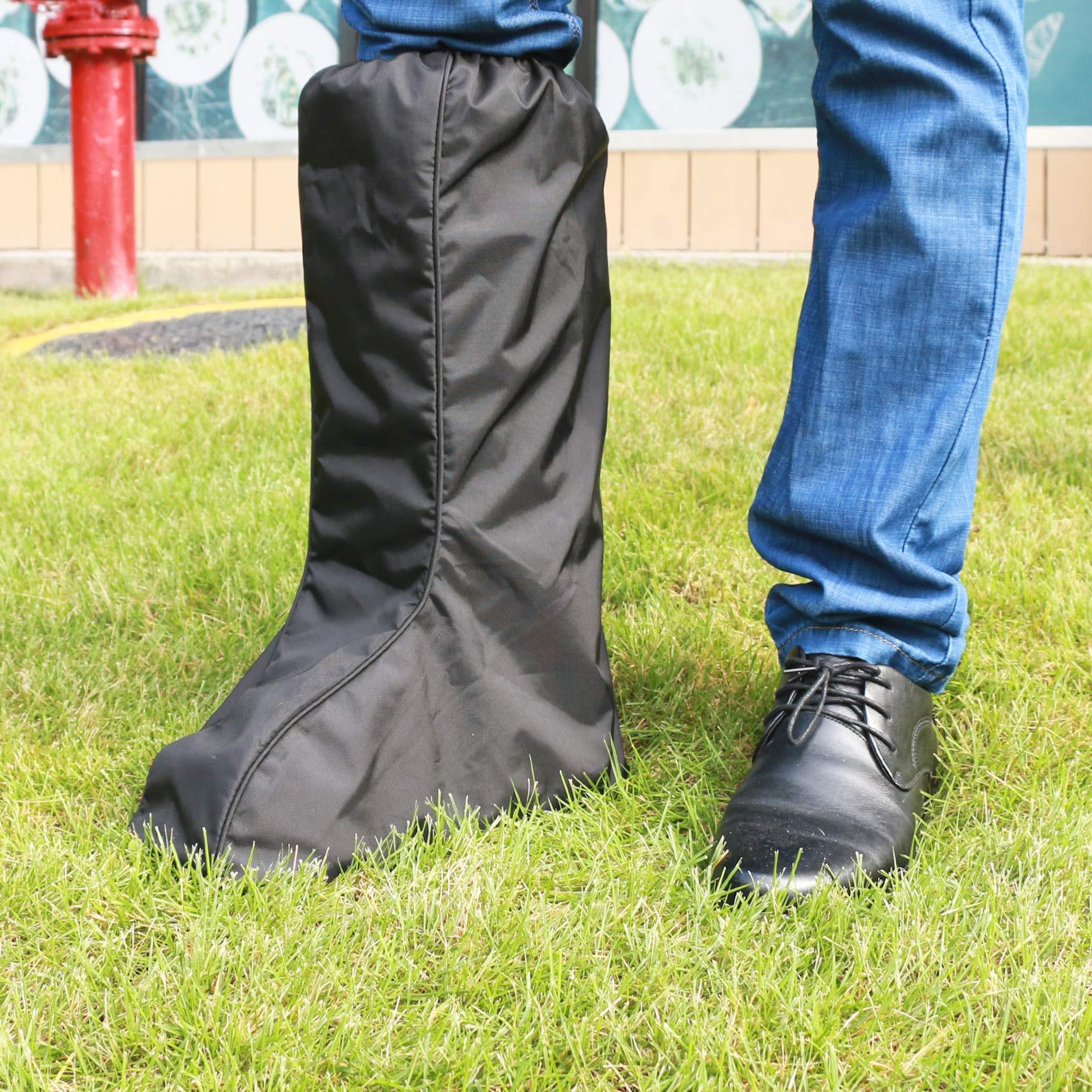 ARUNNERS ARUNNERS Medical Boot Cover Walking Brace Orthopedic Fracture Cast with Integrative Slip-Resistant Rubber Sole (Black, Tall, Small)