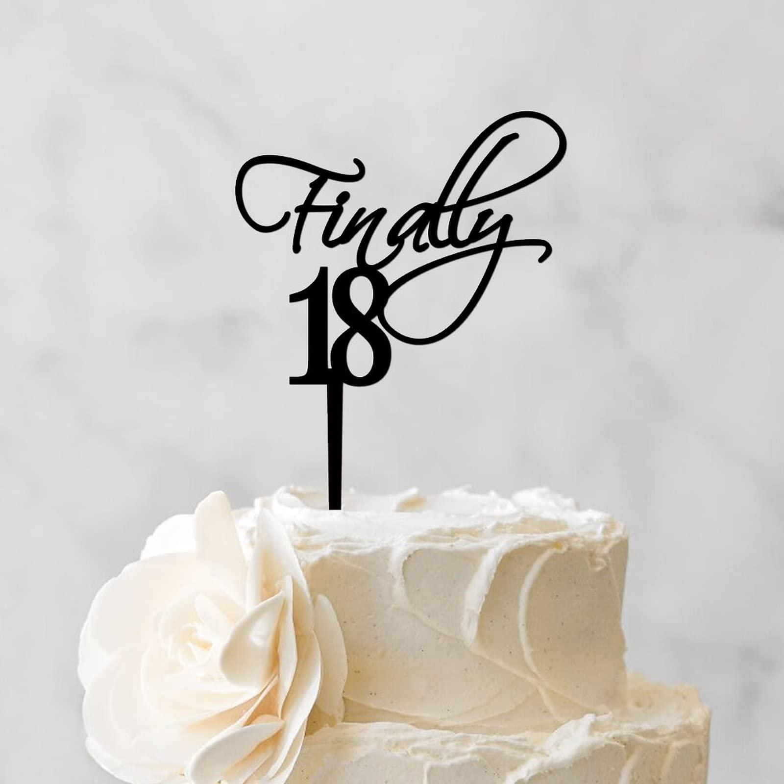 YJHLBHDIAN Sweet 40 Cheer to 40th Birthday Cake Topper Black Acrylic Happy Birthday Party Decorations Cake Topper Personalized Happy Birthday Cake Topper Happy Birthday Gift to Children Women Cake Toppers