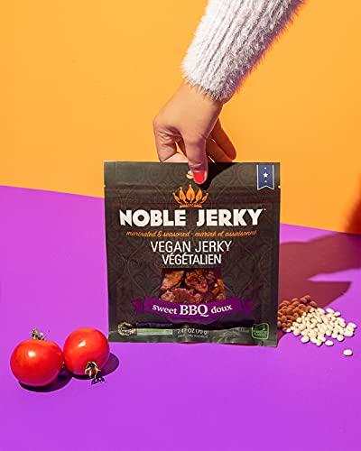 Noble Jerky Noble Jerky - Vegan, Vegetarian, Plant Based Snack, Non-GMO (BBQ, 12 Bags (70 gram Bags))