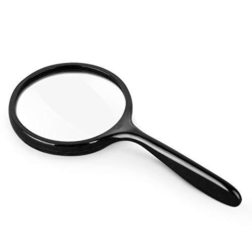 LUSTAR 10x Handheld Magnifying Glass Magnifier for Children and The Elderly for Reading Scientific Observation Daily Life