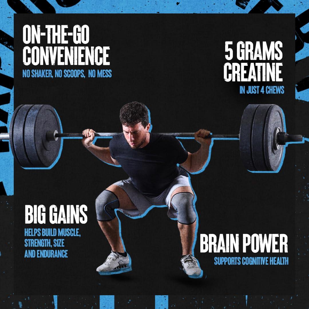 Animal Animal Whey Isolate Whey Protein Powder Isolate Loaded for Post Workout and Recovery & Creatine Chews Tablets - Enhanced Creatine Monohydrate with AstraGin to Improve Absorption