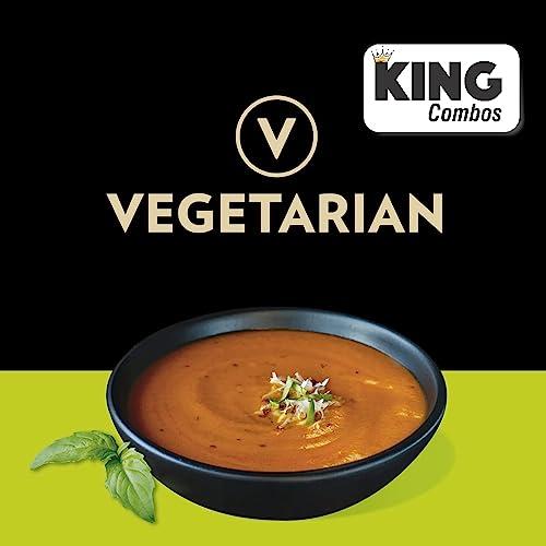KING COMBOS Campbell\'s Slow Kettle Style Tomato & Sweet Basil Bisque, 15.5 oz. Tub + King Combos QR Code pack of (12)