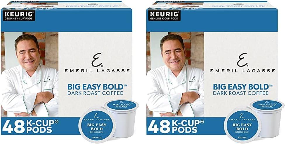 Emeril Lagasse Emeril Big Easy Bold Single-Serve Keurig K-Cup Pods, Dark Roast Coffee Pods, 48 Count (Pack of 2)