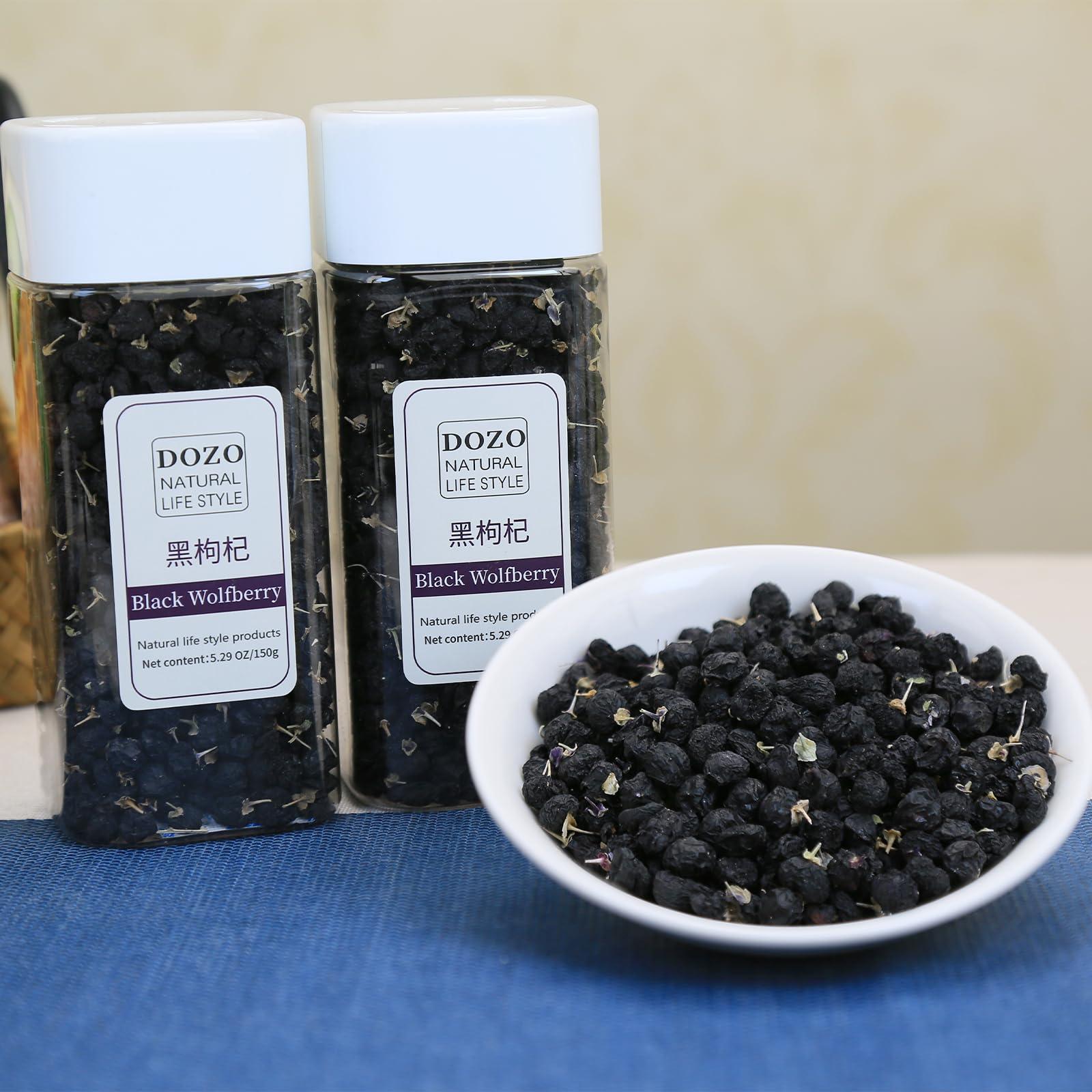 DOZO DOZO Black Goji Berry Black Wolfberry | Dried Goji Berries Fruit Wild Natural Black Goji Berry Tea Fruit Anthocyanin Non-GMO No Additives 10.5oz/300g