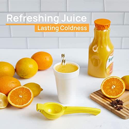 Shop Square 12 Oz Disposable Foam Cups (100 Pack), White Foam Cup Insulates Hot & Cold Beverages, Made in the USA, To-Go Cups - for Coffee, Tea, Hot Cocoa, Soup, Broth, Smoothie, Soda, Juice